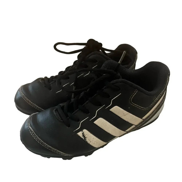 Adidas Youth Soccer Cleat Size 12 Black and White Lace Up - Picture 1 of 6
